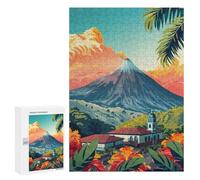 300 PCS Rompecabezas para Adultos Volcano Landscape in Ecuador Rompecabezas para Adultos Juego De Ingenio Pero Divertido Y Humorístico Actividades Divertidas En Casa, 300 PCS