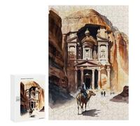 300 PCS Rompecabezas para Adultos Watercolor Petra Rompecabezas para Adultos Juegos De Relajación Regalos para Mujeres Regalos De Cumpleaños 300 PCS