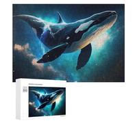 300 PCS Rompecabezas para Adultos Whale in Cosmic Ocean Rompecabezas Juguetes Antiestrés Regalos para Mujeres Difíciles Y Desafiantes 300 PCS