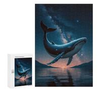 300 PCS Rompecabezas para Adultos Whale in The Night Sky Rompecabezas para Adultos Juguetes De Bricolaje Decoración del Hogar Difíciles Y Desafiantes 300 PCS