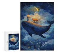 300 PCS Rompecabezas para Adultos Whale Island Dreamscape Rompecabezas para Adultos Juguete Decoración De Pared Arte De Pared Desafiante De Completar 300 PCS