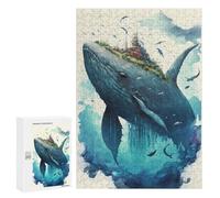 300 PCS Rompecabezas para Adultos Whale Island Skyward Rompecabezas Juguetes Antiestrés Regalos para Mujeres Difíciles Y Desafiantes 300 PCS