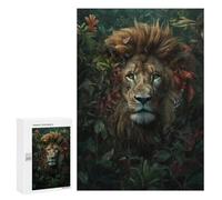300 PCS Rompecabezas para Adultos Whimsical Flowers Lion Rompecabezas para Adultos Juegos De Relajación Regalos para Mujeres Regalos De Cumpleaños 300 PCS