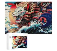 300 PCS Rompecabezas para Adultos Whimsical Waves A Lion's Tale Rompecabezas para Adultos Juguetes Antiestrés Decoración del Hogar Cumpleaños Y Navidad 300 PCS