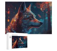 300 PCS Rompecabezas para Adultos Whispering Forest Wolf Rompecabezas Juguetes Antiestrés Regalos para Mujeres Difíciles Y Desafiantes 300 PCS