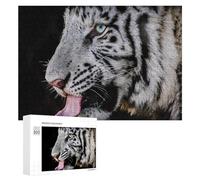 300 PCS Rompecabezas para Adultos White Tiger's Majestic Gaze Rompecabezas para Adultos Juguete Decoración De Pared Pero Divertido Y Humorístico Desafiante De Completar 300 PCS