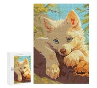 300 PCS Rompecabezas para Adultos Wolf Dog Cute Forest Rompecabezas para Adultos Juegos De Relajación Regalos para Mujeres Regalos De Cumpleaños 300 PCS