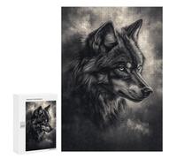 300 PCS Rompecabezas para Adultos Wolf Head Art Print Rompecabezas para Adultos Juguetes De Bricolaje Corte De Precisión Cumpleaños Y Navidad 300 PCS