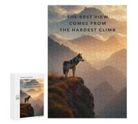 300 PCS Rompecabezas para Adultos Wolf on Mountain Motivation Inspiration Rompecabezas para Adultos Juego De Ingenio Pero Divertidos Y Regalos Humorísticos para Amigos Y Familiares 300 PCS