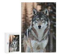 300 PCS Rompecabezas para Adultos Wolf Portrait in Winter Rompecabezas para Adultos Juguete Decoración De Pared Decoración 300 PCS