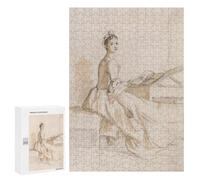 300 PCS Rompecabezas para Adultos Woman Playing Piano Rompecabezas para Adultos Juegos Divertidos Alivia El Estrés Desafiante De Completar 300 PCS