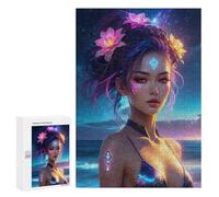300 PCS Rompecabezas para Adultos Y Adolescentes Glowing Girl Rompecabezas para Adultos Juegos De Relajación Desafío Difícil Interacción Entre Padres E Hijos 300 PCS