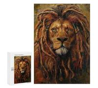 300 PCS Rompecabezas para Adultos Y Adolescentes Rastafari Lion Jamaica Rompecabezas para Adultos Juego Familiar Desafío Difícil 300 PCS