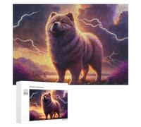 300 PCS Rompecabezas para Adultos Y Adolescentes Thundering Paws The Majestic Chow Chow's Roar Rompecabezas para Adultos Juego Familiar Desafío Difícil 300 PCS