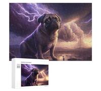 300 PCS Rompecabezas para Adultos Y Adolescentes Thunderstorm Pug Adventure -11 Rompecabezas para Adultos Juego Familiar Desafío Difícil 300 PCS