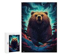 300 PCS Rompecabezas para Adultos Y Adolescentes Wild Bear Forest Fantasy Rompecabezas para Adultos Juegos De Relajación Desafío Difícil Interacción Entre Padres E Hijos 300 PCS