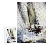 300 PCS Rompecabezas para Adultos Yacht Racing Sport Rompecabezas para Adultos Juguetes Antiestrés Una Obra De Arte Difícil Y Desafiante 300 PCS