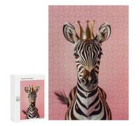 300 PCS Rompecabezas para Adultos Zebra King Rompecabezas para Adultos Juego De Ingenio Pero Divertidos Y Regalos Humorísticos para Amigos Y Familiares 300 PCS