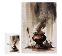 300 PCS Rompecabezas para Adultos Zen Incense Retro Ink Wash Rompecabezas para Adultos Juguetes Antiestrés Una Obra De Arte Difícil Y Desafiante 300 PCS