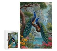 300 PCS Rompecabezas Peacock Paradise Landscape-3 Rompecabezas para Adultos Alivia El Estrés Interacción Entre Padres E Hijos Cumpleaños Y Navidad 300 PCS