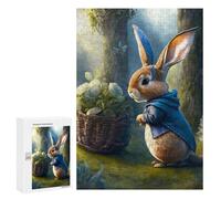 300 PCS Rompecabezas Peter Rabbit's Adventure in The Forest Rompecabezas para Adultos Juguetes Antiestrés Vacaciones En Casa Matar El Tiempo Interacción Entre Padres E Hijos 300 PCS