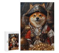 300 PCS Rompecabezas Pirate Dog Treasure Chest-105 Rompecabezas para Adolescentes: Alivia El Estrés. Entrena Tu Cerebro Y Tus Manos. Juguetes Educativos De Aprendizaje 300 PCS