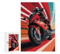 300 PCS Rompecabezas Racing Motorcycle Speed Art Rompecabezas para Adolescentes, Divertidos Y con Humor. Cada Pieza Es Única: Juguetes Educativos De Aprendizaje 300 PCS