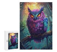 300 PCS Rompecabezas Rainbow Owl Forest Rompecabezas para Adolescentes, Divertidos Y con Humor. Cada Pieza Es Única: Juguetes Educativos De Aprendizaje 300 PCS