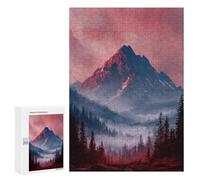 300 PCS Rompecabezas Red Mountain Misty Forest Rompecabezas para Adolescentes, Divertidos Y con Humor. Cada Pieza Es Única: Juguetes Educativos De Aprendizaje 300 PCS