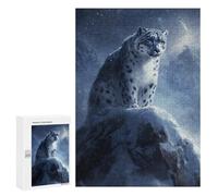 300 PCS Rompecabezas Snow Leopard Mountain Majesty-1 Rompecabezas para Adultos Juguetes Antiestrés Vacaciones En Casa Matar El Tiempo Interacción Entre Padres E Hijos 300 PCS