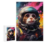 300 PCS Rompecabezas Space Monkey Adventure Rompecabezas para Adultos Juguetes Antiestrés Vacaciones En Casa Matar El Tiempo Interacción Entre Padres E Hijos 300 PCS