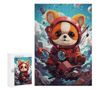 300 PCS Rompecabezas Space Panda Adventure -1 Rompecabezas para Adolescentes, Divertidos Y con Humor. Cada Pieza Es Única: Juguetes Educativos De Aprendizaje 300 PCS