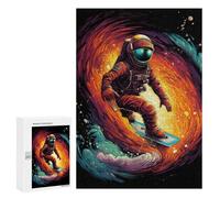 300 PCS Rompecabezas Space Surfing Adventure -2 Rompecabezas para Adolescentes, Divertidos Y con Humor. Cada Pieza Es Única: Juguetes Educativos De Aprendizaje 300 PCS