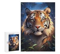 300 PCS Rompecabezas Tiger Forest Wildlife Rompecabezas para Adultos Juguetes Antiestrés Vacaciones En Casa Matar El Tiempo Interacción Entre Padres E Hijos 300 PCS