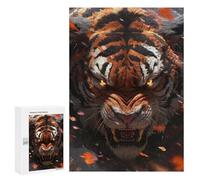 300 PCS Rompecabezas Tiger Roar Power Wildlife Rompecabezas para Adolescentes, Divertidos Y con Humor. Cada Pieza Es Única: Juguetes Educativos De Aprendizaje 300 PCS