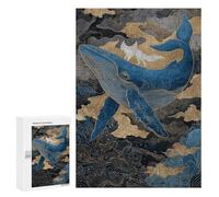 300 PCS Rompecabezas Whale Riding Fox Art Print Rompecabezas para Adolescentes: Alivia El Estrés. Entrena Tu Cerebro Y Tus Manos. Juguetes Educativos De Aprendizaje 300 PCS