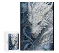 300 PCS Rompecabezas White Dragon Fantasy Artwork Rompecabezas para Adultos Juguetes Antiestrés Vacaciones En Casa Matar El Tiempo Interacción Entre Padres E Hijos 300 PCS