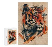 300 PCS Rompecabezas - Wild Tiger Art Print -1 Rompecabezas para Adolescentes Actividades Familiares para Cumpleaños, Navidad Regalos Y Cumpleaños Únicos 300 PCS