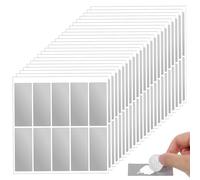 300 pegatinas para rascar y rascar para rascar (rectangular, plateada, 2,5 x 6,5 cm)