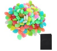 300 piedras brillantes de colores con 1 bolsa de almacenamiento, piedras muggles de colores, accesorios brillantes, adecuados para la decoración de habitaciones, jardines, al aire libre, acuarios,