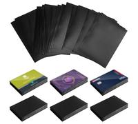 300 Piezas 66x91mm Fundas para Tarjetas Estándar,Negro Card Sleeves,Fundas para Cartas de Comercio,protectores transparentes paramagia, juegos de mesa