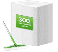 (300 piezas) Almohadillas Desechables Para Barrer en Seco Compatibles con Swiffer Sweeper, Recambios de Fregona seca, Almohadillas de Fregona seca Para Fregar y Limpiar Pisos