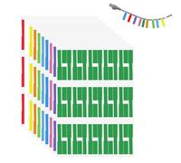 300 Piezas Cable Etiqueta Autoadhesiva Impermeable, Marcador Etiqueta de Cables para Identificar Organizar Alambres, 10 Hojas 11 Colores