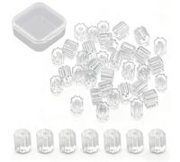 300 Piezas Cierres de pendientes,Cierre transparente para mujer,Tope de silicona para pendientes de gancho