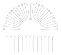 300 piezas de acero inoxidable Eyepins joyas accesorios, 40 mm, pin: 1 mm, agujero: 2 mm