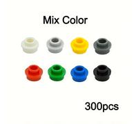 300 Piezas de Bloques MOC Placa Redonda 85861 28626 1x1 con Tornillo Abierto Compatible para Juguete Educativo DIY