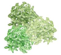 300 Piezas De Cuentas De Hojas Verdes, Cuentas De Hojas Verdes Perforadas, Cuentas Degradadas Hechas A Mano, Cuentas Artesanales Roscadas, Colgantes De Joyería Versátiles