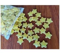 300 piezas de piedra luminosa estrellada, aproximadamente 0,94 x 0,94 pulgadas, colocada en el suelo, se ve tan hermosa como estrellas centelleantes y se usa ampliamente en varios lugares.(Yellow)