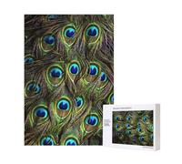 300 Piezas de Rompecabezas de Pavo Real Fresco con Caja de Embalaje para Adultos - Rompecabezas de Madera