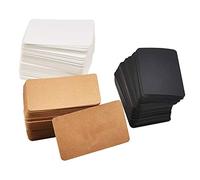 300 Piezas de Tarjetas de Papel Blanco, Kraft y Negro para Bricolaje, Escuela y Oficina (Tarjetas de Memoria, Visita y Mensajes)